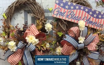 Patriotic Wreath With God Bless America Sign