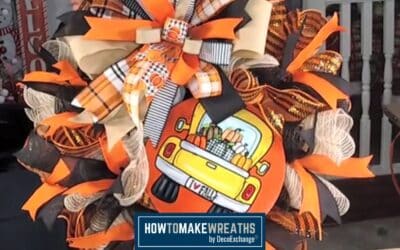 “I Love Fall” Deco Mesh Fall Wreath Idea