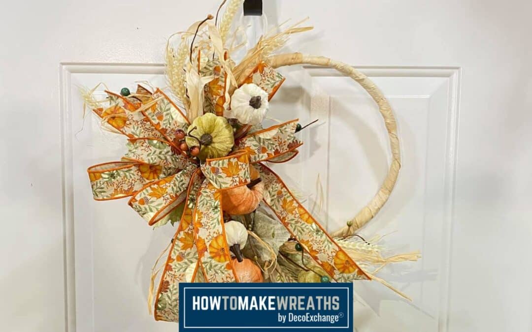 How To Make A White Pumpkin Wreath (In Under 10 Minutes)