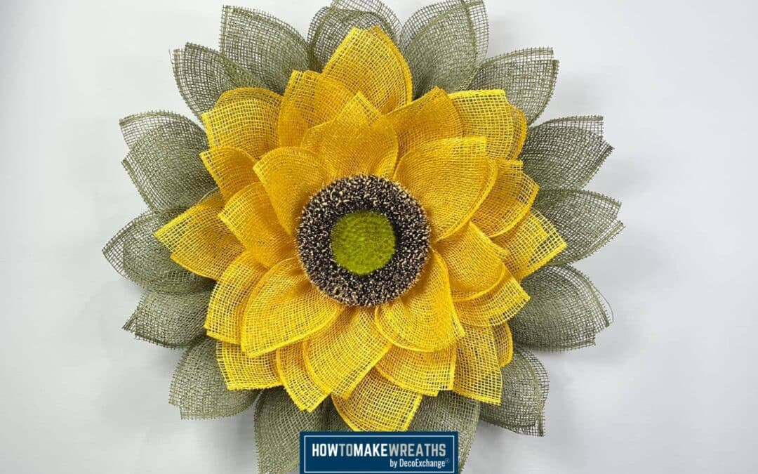 Sunflower Mesh Wreath Tutorial