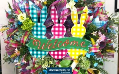 How To Make A Plaid Bunny Wreath (+ DIY Easter Bow)