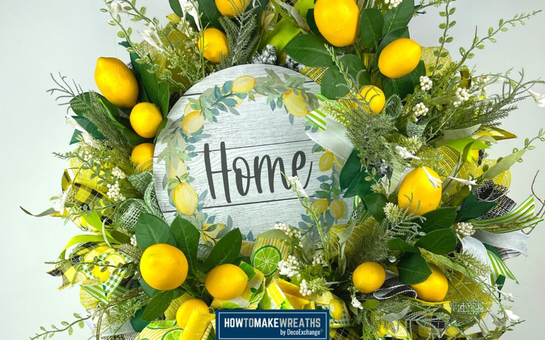 DIY Door Wreaths With Lemons
