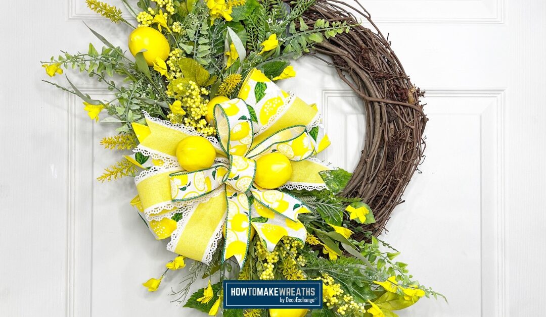 Create a Stunning Summer Lemon Wreath in Under 20 Minutes