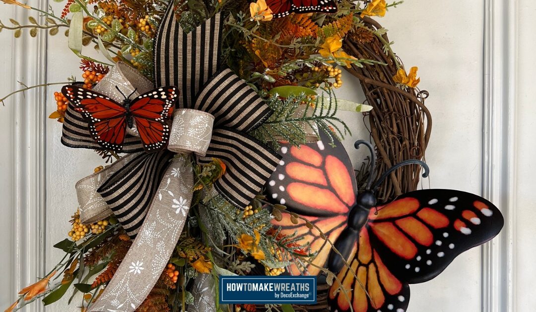 How to Make a Monarch Butterfly Wreath