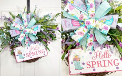 DIY Hello Spring Grapevine Wreath