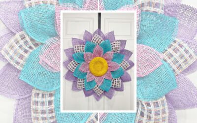 Summer Mesh Flower on Wreath Board