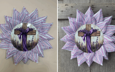 How to Make a Spring Mesh Flower Wreath Using a UITC Board