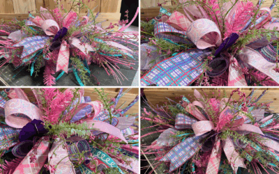 How to Make a Pastel Centerpiece Using Leftover Garland and Ribbon