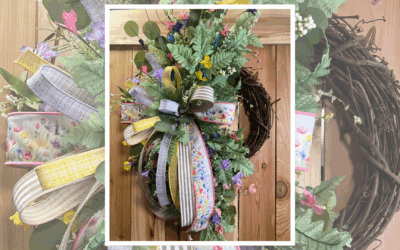 How to Make a Spring Grapevine Wreath with Eucalyptus and Fabric Flowers