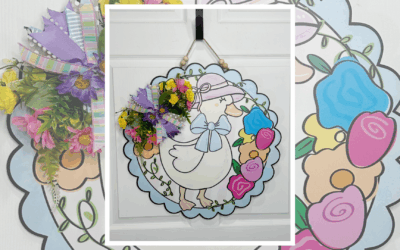 How to Make a Spring Daisy Door Hanger with Ribbon and Faux Florals