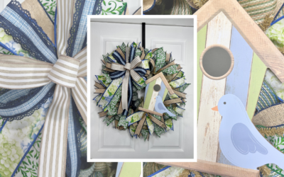 How to Make a Spring Birdhouse Wreath