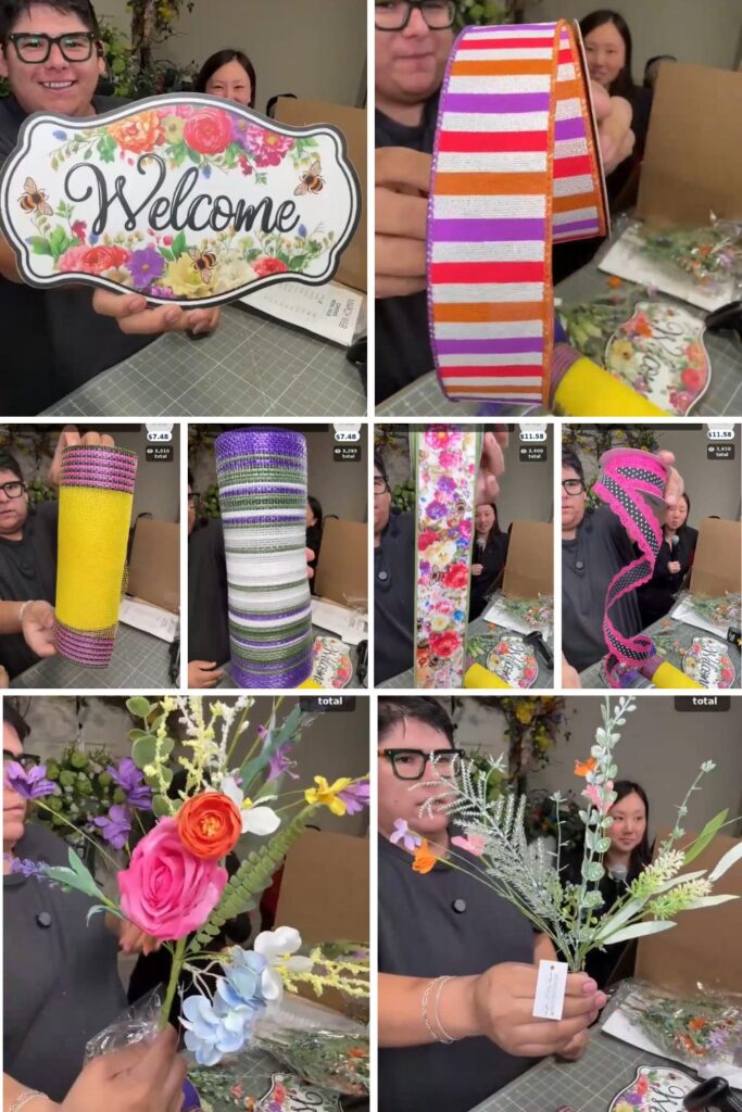 March Wreath Supply Box Standard Unboxing | Mesh, Ribbon, and Floral Supplies