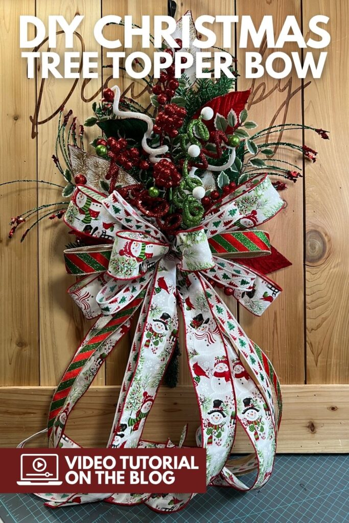 DIY Christmas Tree Topper Bow