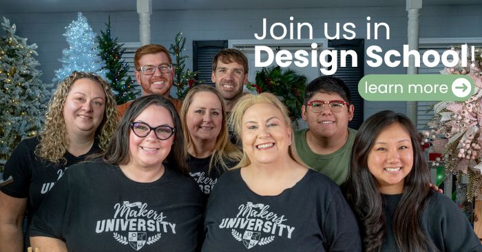 The Makers University Design School coaches - Stacy, Melissa, Tammy, Meghan, Jordan, Dereka, Damon, and Parker
